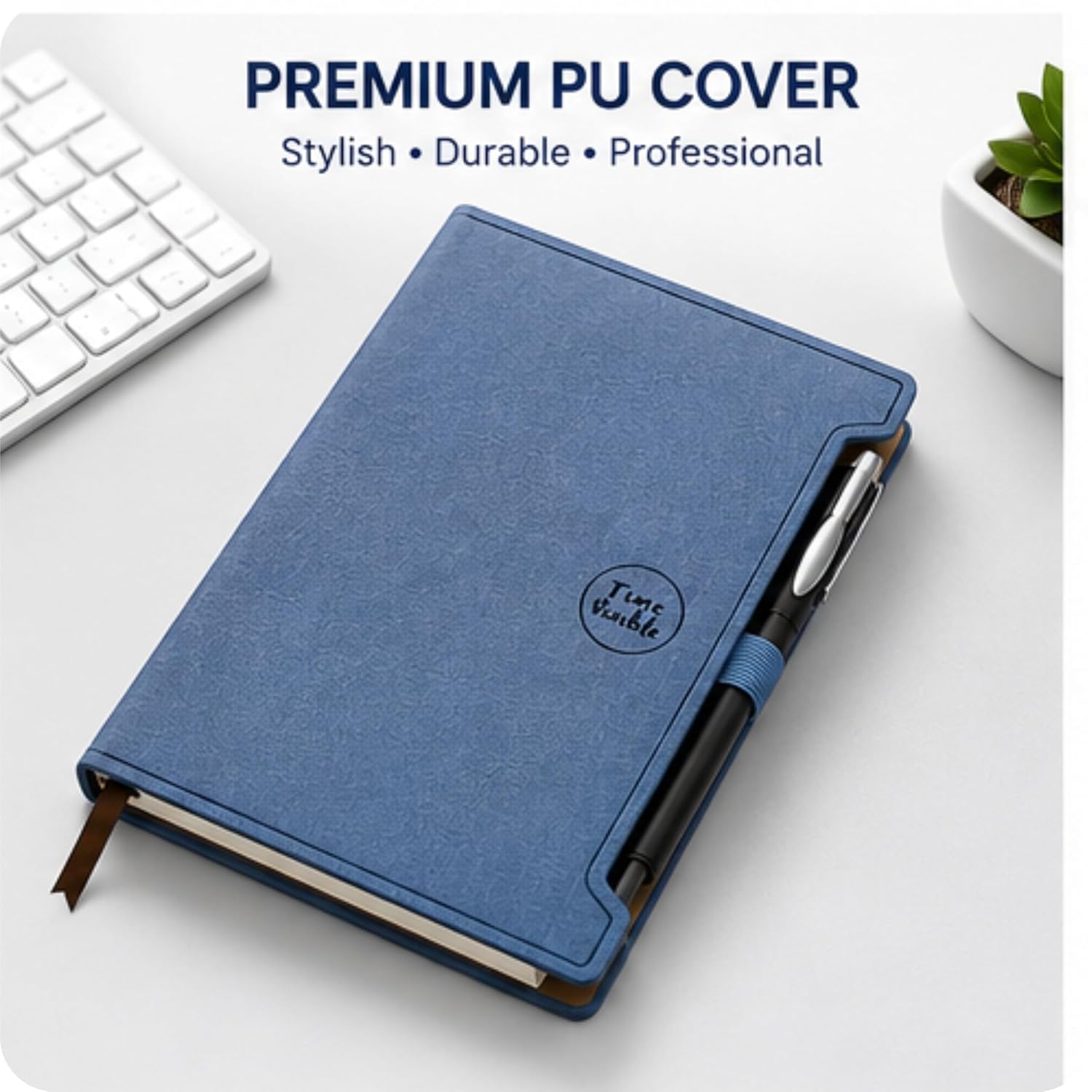 A5 Soft Diary with Cute Pen - Notebook Journal for Meeting and Work