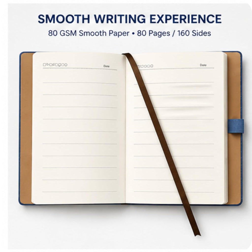 A6 Soft Diary with Cute Pen - Journal Notebook Diary for Meeting and Work