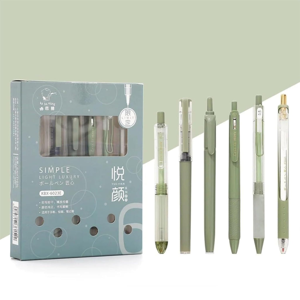 6 in 1 Aesthetic Gel Pen Set Pastel Cute Pens